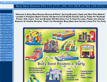 Tablet Screenshot of busybeebounce.com